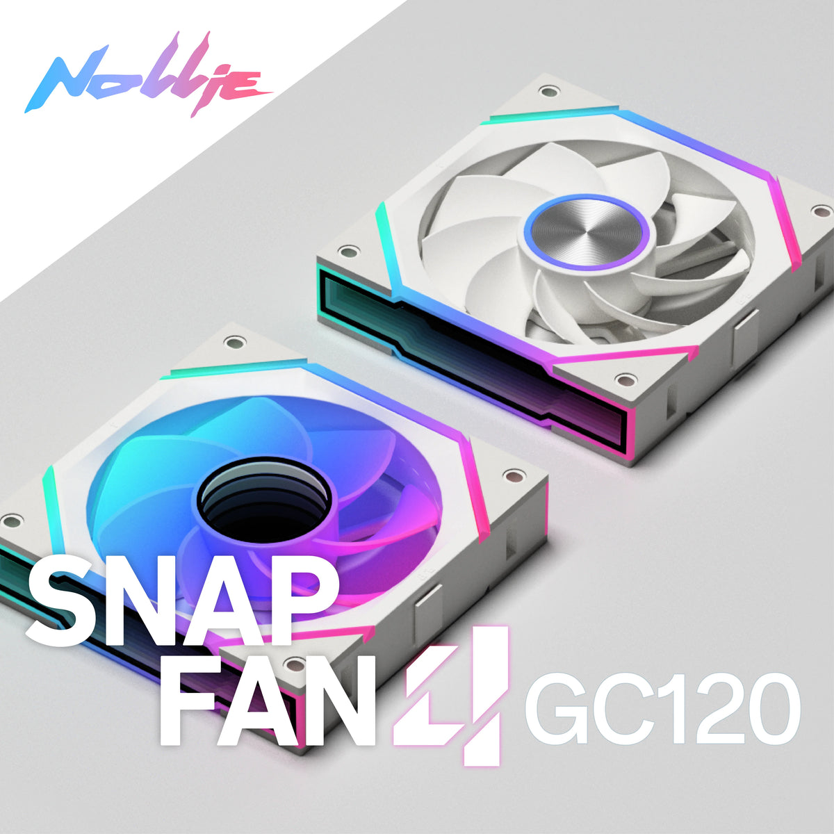 Nollie FAN GC120 ARGB Cooling Fan Modular Stackable Splicing PWM Silent 120mm RGB Fans