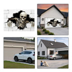Halloween Garage Door Decorations Large Spooky Thick Fabric Vibrant Halloween Garage Door Banner Cover Decorations for Home Yard