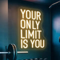 Your Only Limit Is You Neon Sign,Home Gym LED Neon,Motivational Quotes Fitness Sign,Office Classroom Wall Decor,Gym Lover Gift