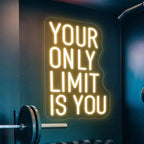 Your Only Limit Is You Neon Sign,Home Gym LED Neon,Motivational Quotes Fitness Sign,Office Classroom Wall Decor,Gym Lover Gift