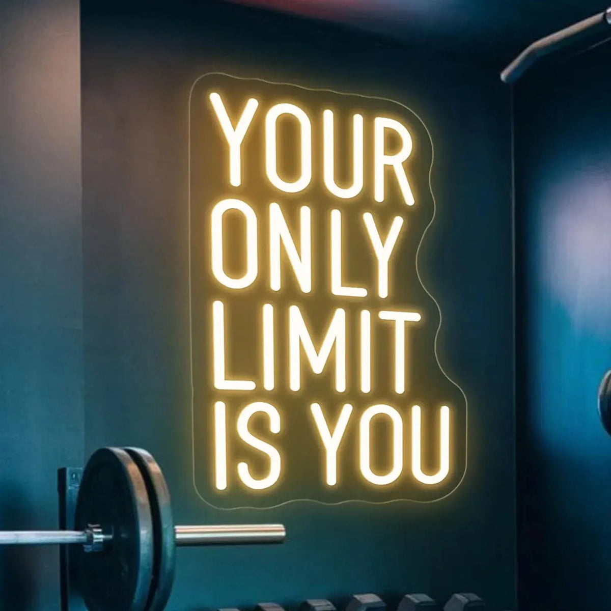 Your Only Limit Is You Neon Sign,Home Gym LED Neon,Motivational Quotes Fitness Sign,Office Classroom Wall Decor,Gym Lover Gift