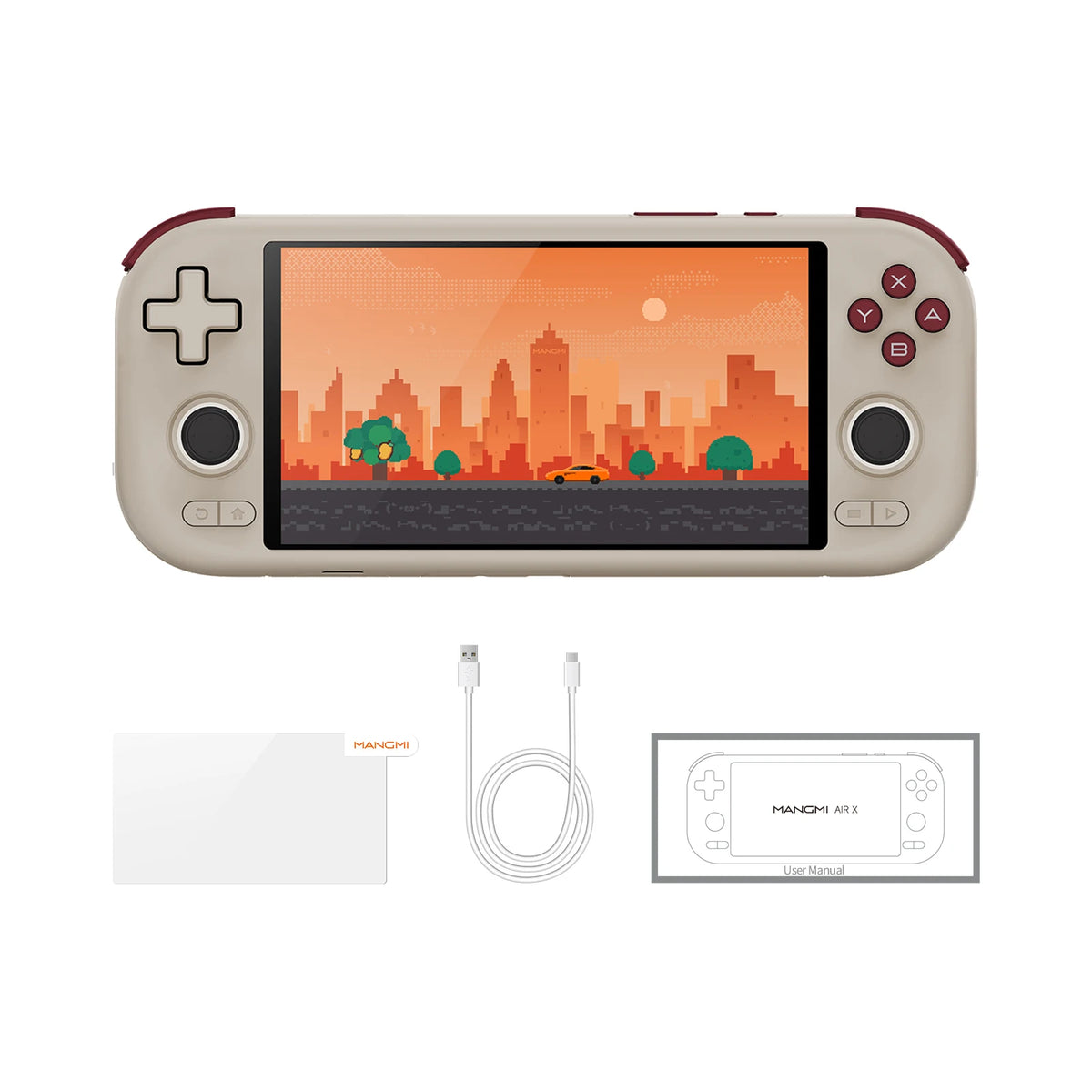 AMPOWN MANGMI AIR X Handheld Game Players Console 5.5'' IPS 1080P Touch Screen Android 14 Portable Retro Video Game Joystick