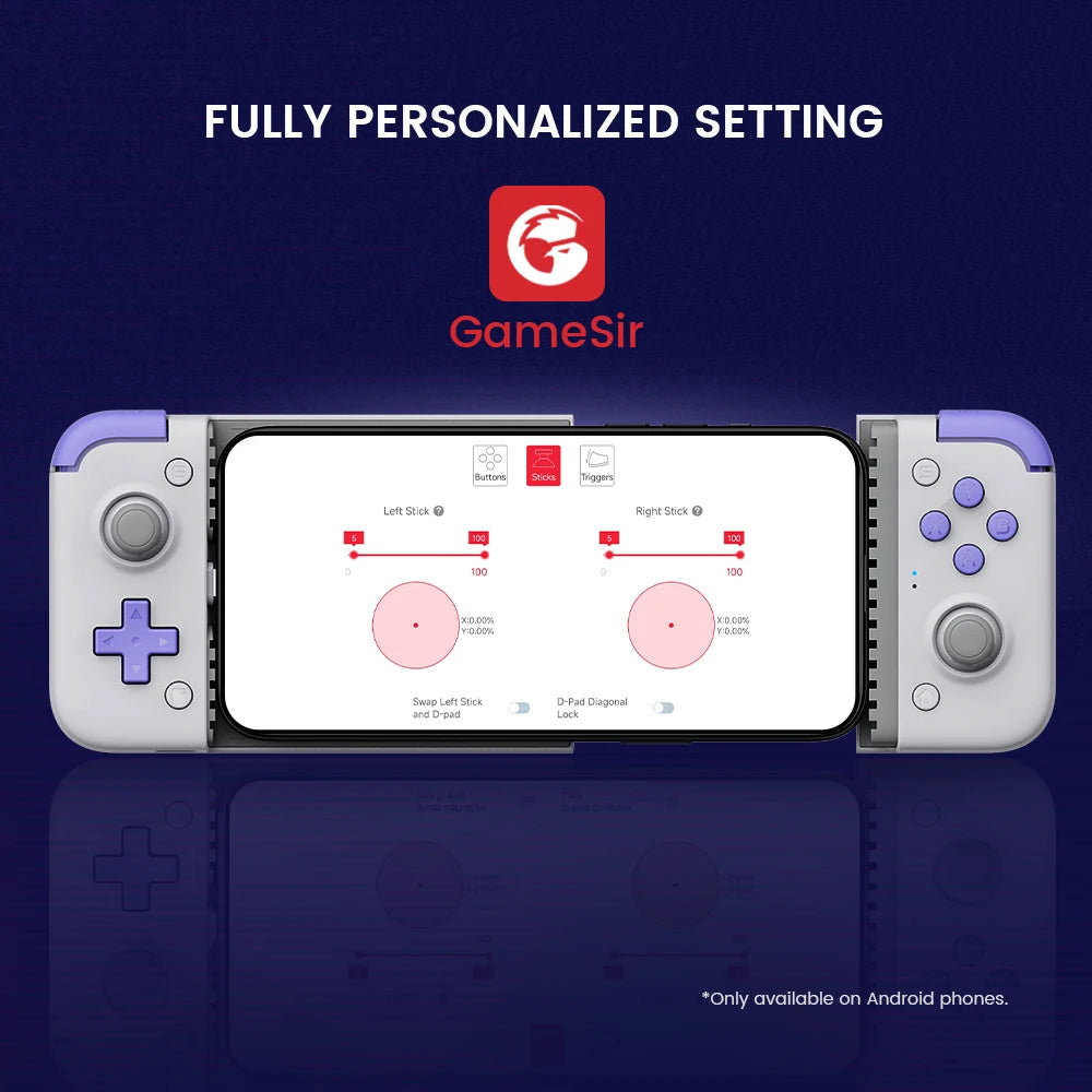 GameSir X2s Mobile Phone Gamepad Game Controller for Cloud Gaming Xbox Game Pass STADIA XCloud, Hall Effect Joystick and Trigger
