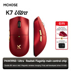 MCHOSE K7 Ultra Wireless PAW3950 Gaming Mouse Dual 8K Polling Rate Magnetic Wireless Charging Stand Office Mouse Lightweight 59g