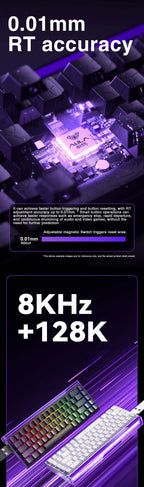 AULA HERO 68 HE Hall Effect Gaming Keyboard 65% Wired RGB Hot Swappable 8K Polling 0.01mm Magnetic Switch for PC Gamers