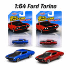 CCA 1:64 Ford Torino Cobra Sedan Miniature Model MSZ 3" Alloy Toy Car Vehicle Free Wheels Diecast Collection Gift for Boyfriend