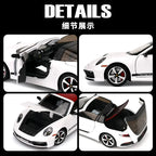 1:32 911 Targa 4S Sports Car Alloy Car Model Simulated Children's Toy Collection Ornaments for Boys Gifts