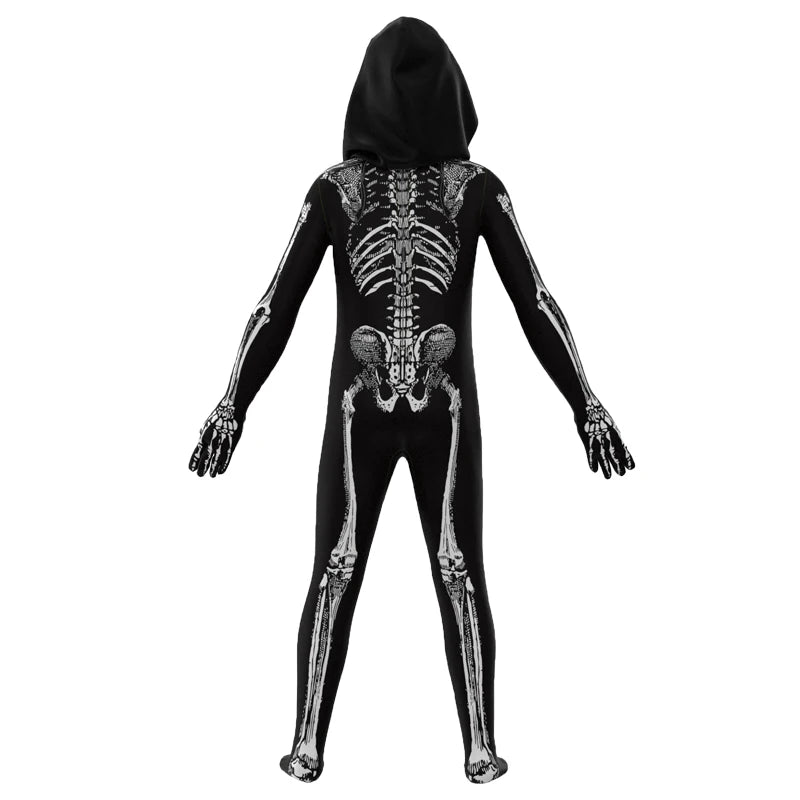 Scary Zombie Costume Cosplay Skeleton Skull Costume Suit Halloween Costume for Adult Carnival Party Dress Up