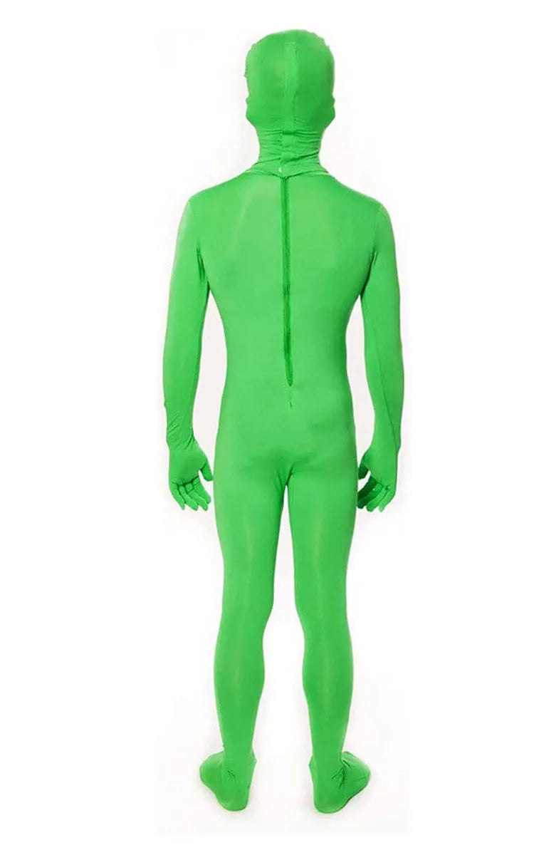 Kids Adult ET Alien Cosplay Costume Zentai Jumpsuits Green ET Alien Mascot Halloween Carnival Masquerade Bodysuit Suit