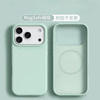 Liquid Silicone Magnetic for MagSafe Phone Case for IPhone17ProMax 16 15 18 13 17Air Solid Color Skin Protection Soft Back Cover