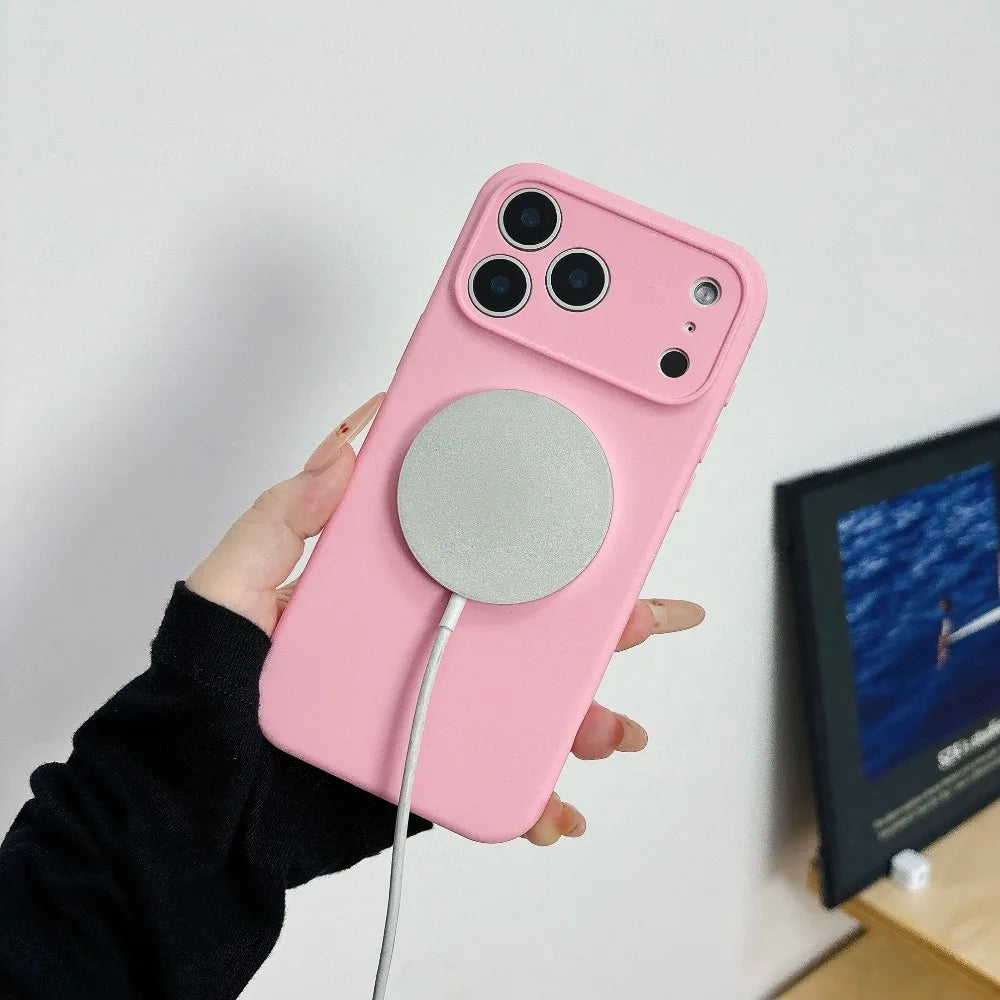 Original Liquid Silicone Magnetic Case for IPhone 17 Air 16 15 14 Plus 13 12 Pro Max for Magsafe Camera Protection Matte Cover