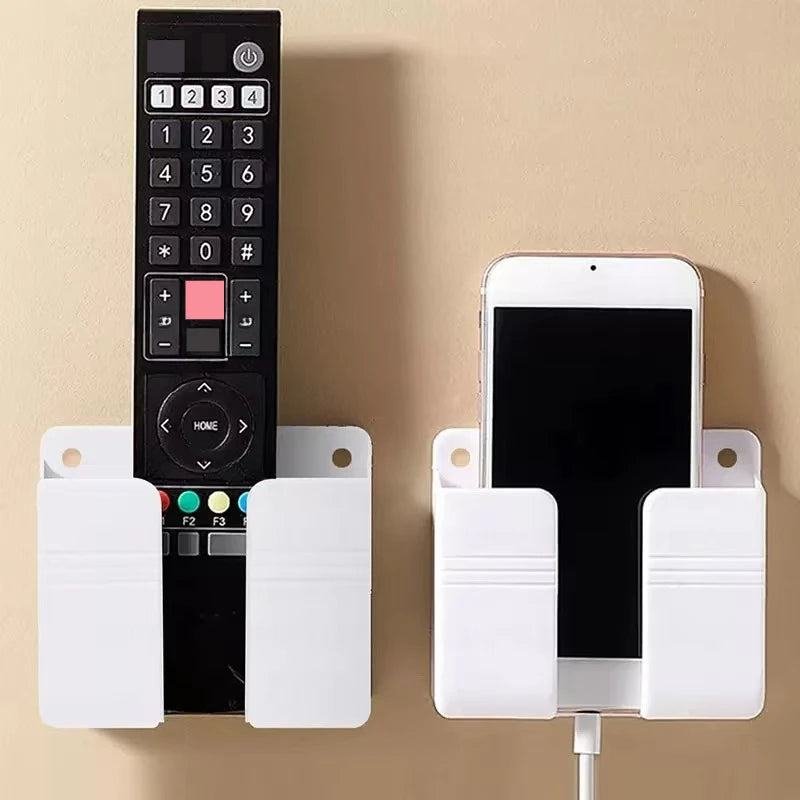 4 Piece Wall Mounted Phone Holder Organizer With Adhesive Charging Dock