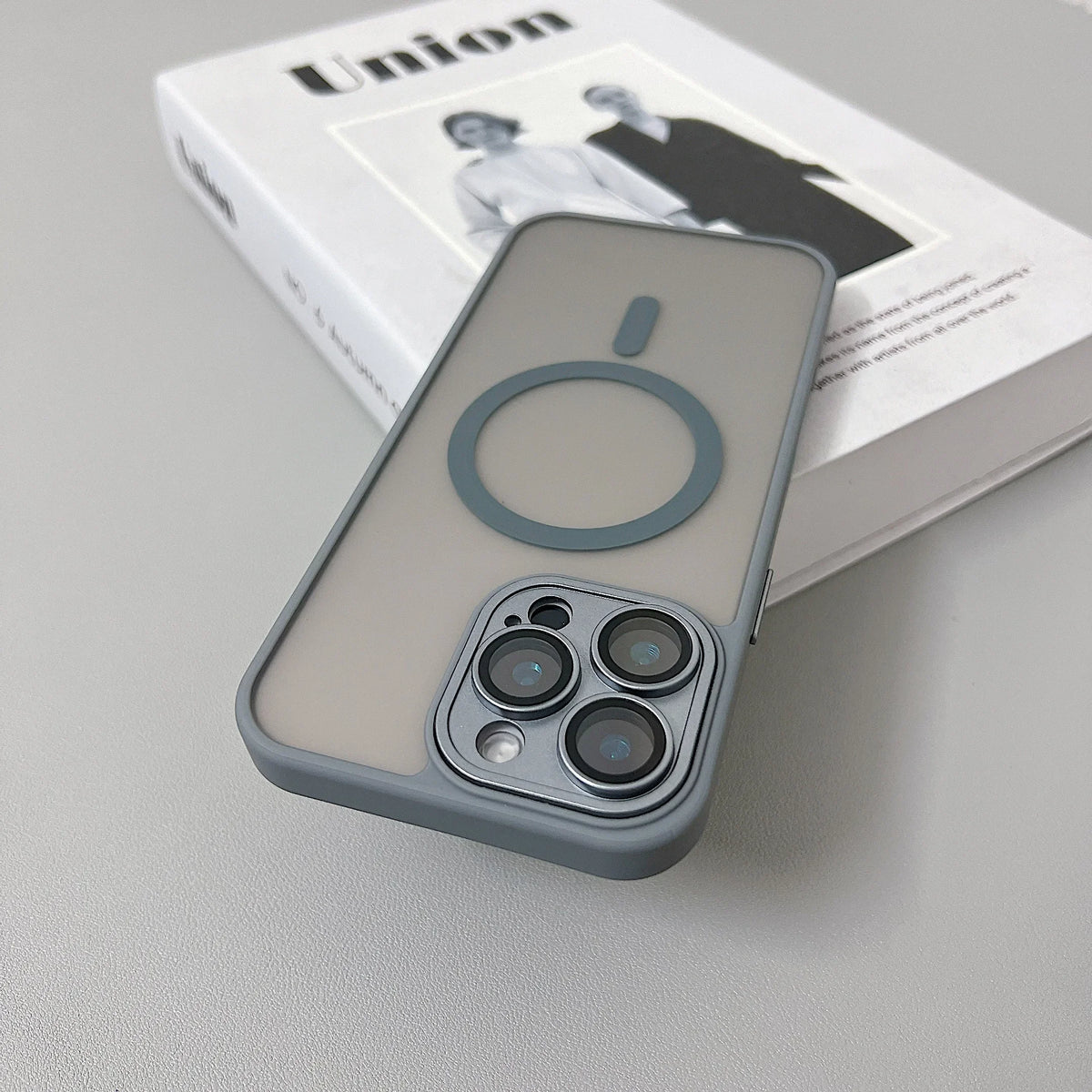 Magnetic Matte Translucent Armor Shockproof Case For iPhone 17 16 15 14 13 12 11 Pro Max Plus For Magsafe Wireless Charge Cover