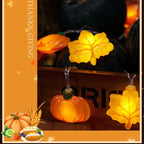 1.5/3m Halloween LED Pumpkin Light String Nut Maple Leaf Lamp Home Christmas Party Decoration Hanging Lights Thanksgiving Gifts