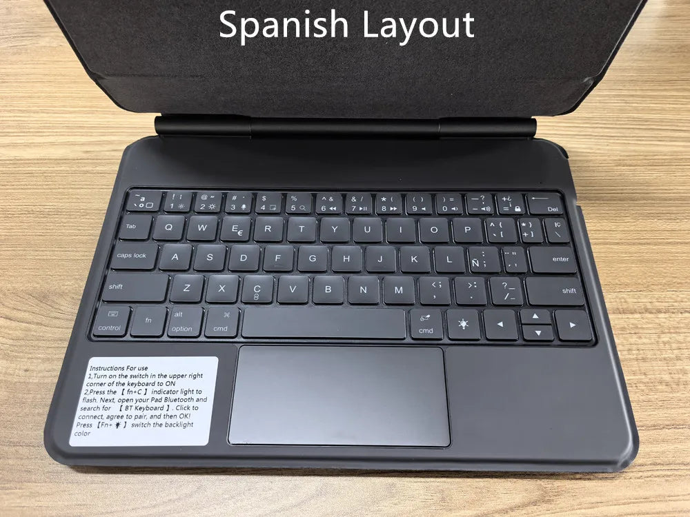 Magic Keyboard Folio For Xiaomi Pad 7 2024 Mi Pad 7 8 Pro 11.2' Tablet Smart Case For Xiaomi Pad 8 Spanish German Keyboard Cover