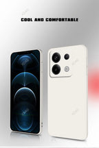 Original Square Liquid Silicone Phone Case for Xiaomi Poco X6 PocoX6 Pro 5G Lens Protection Soft Couples Cover Thin Fundas Coque