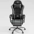NEBMAAX Ergonomic Gaming Chair with Footrest Massage Function PU Leather Office Chair for Adults Swivel Computer Chair with Headrest And Lumbar Support