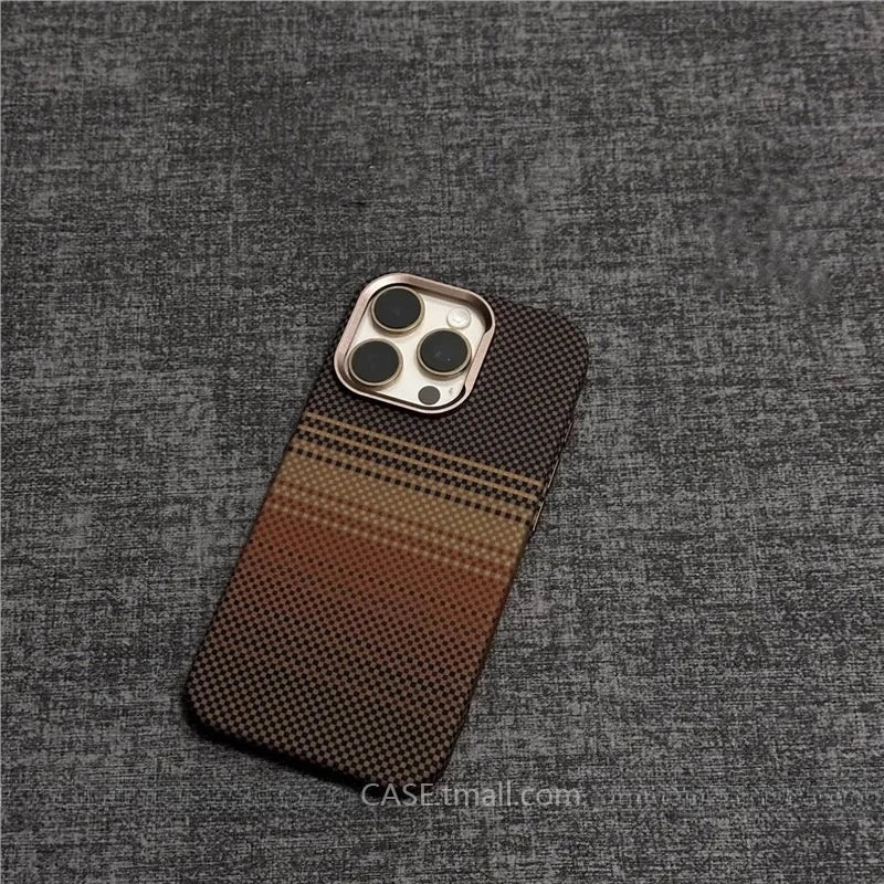 Relief Carbon Fiber Magnetic Case for iPhone 15 Pro Max 16 17 Pro Phone Cover Camera Metal Lens Protective Shell Hard PC Fundas