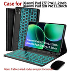 Case for Xiaomi Pad 7 /8 11.2" Bluetooth Keyboard Case for Xiaomi Pad 7/8 Pro 11.2" Wireless Bluetooth Removable Keyboard Case