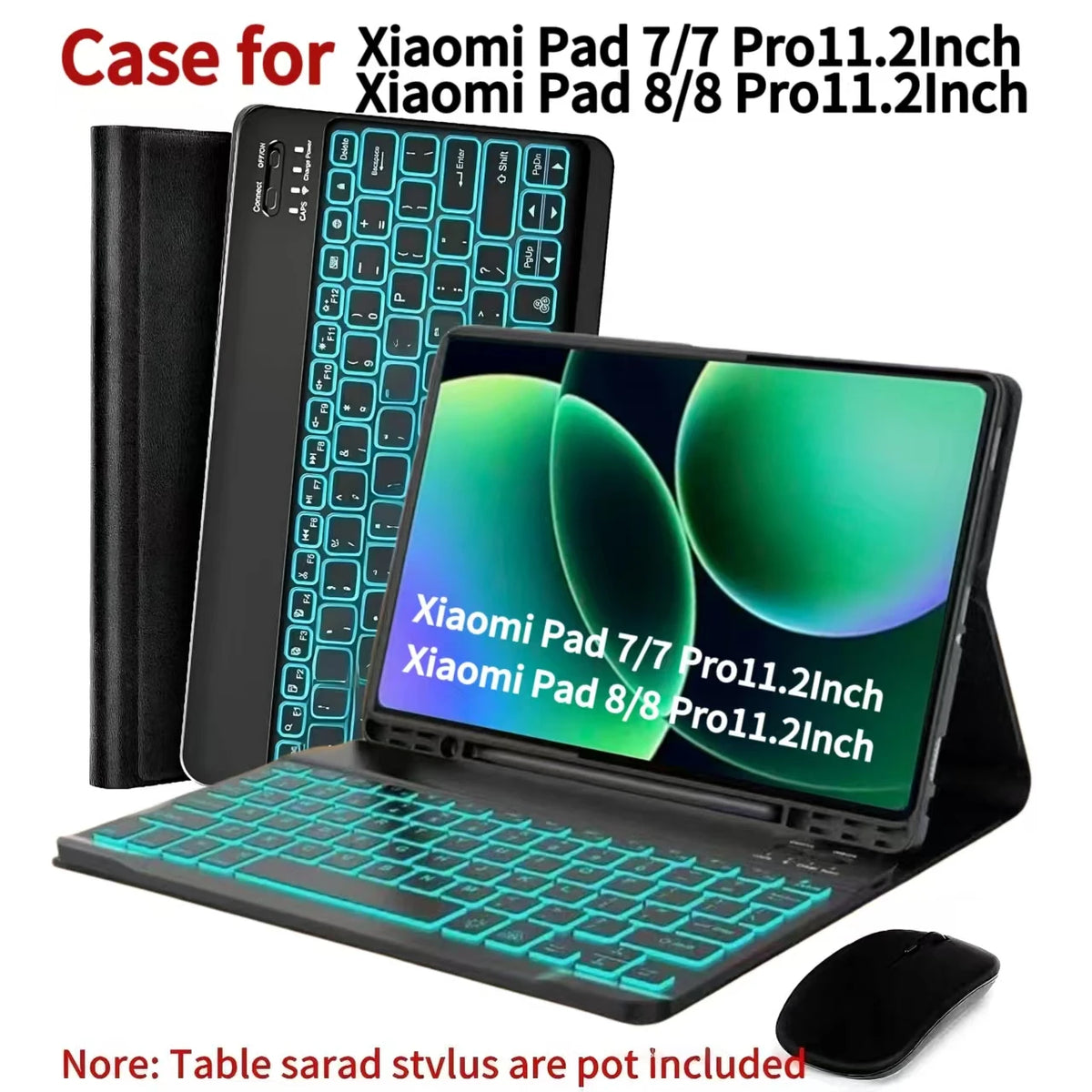 Case for Xiaomi Pad 7 /8 11.2" Bluetooth Keyboard Case for Xiaomi Pad 7/8 Pro 11.2" Wireless Bluetooth Removable Keyboard Case