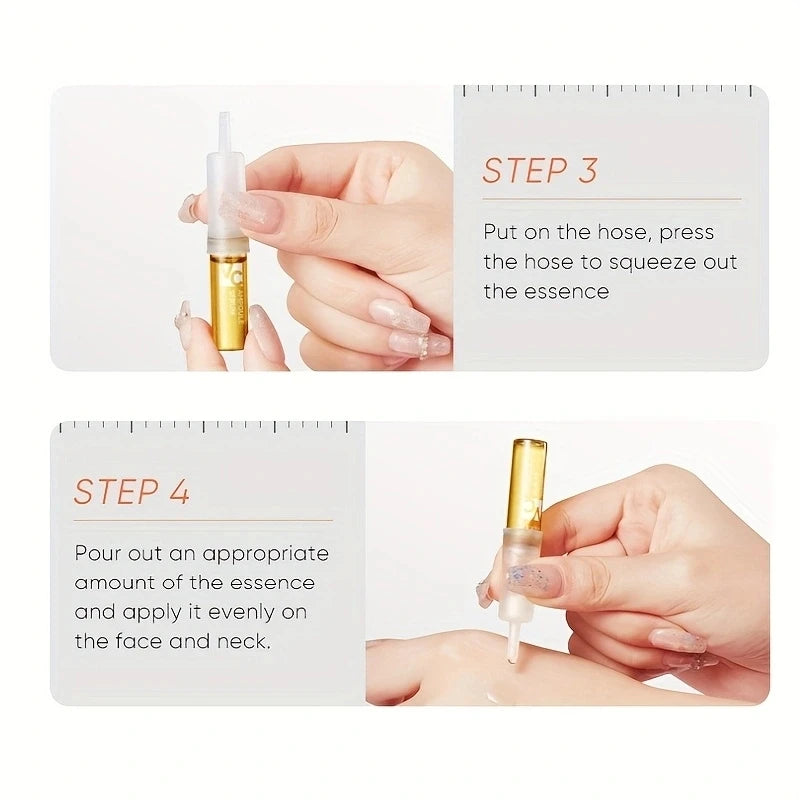 Vitamin C Serum, Each Box Contains 2ml X 7 Vials, Meeting the Needs of Facial Care for a Week, Made with Mild Ingredients, Individually Packaged, Convenient to Use, Safe and Hygienic, Suitable for Men, Alcohol-Free