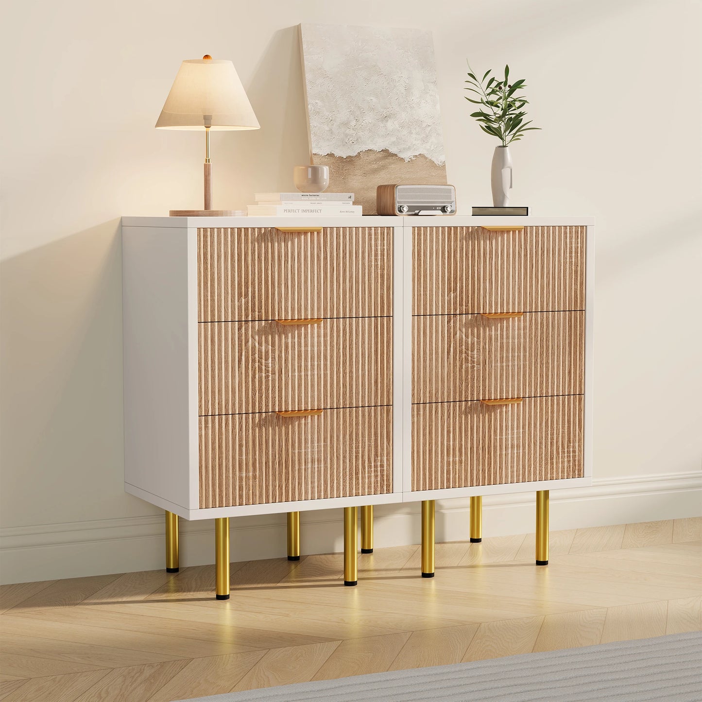Rosahqnda Modern Drawer Cabinet,5 Drawers,Chest of Drawers,Sideboard,Bedside table,for Living Room,Entryway,Hallway,Wooden