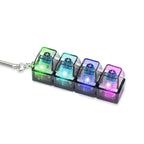 LED Light Keyboard Keychain Fidget Toy Clickable Button Stress Relief Portable Desk Accessory Office Decor Gift  Anxiety Relief