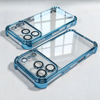 Luxury Buffer Impact Shockproof Plating Transparent Phone Case For iPhone 18 17 16 15 14 13 12 11 Pro Max 16Plus Air Clear Cover