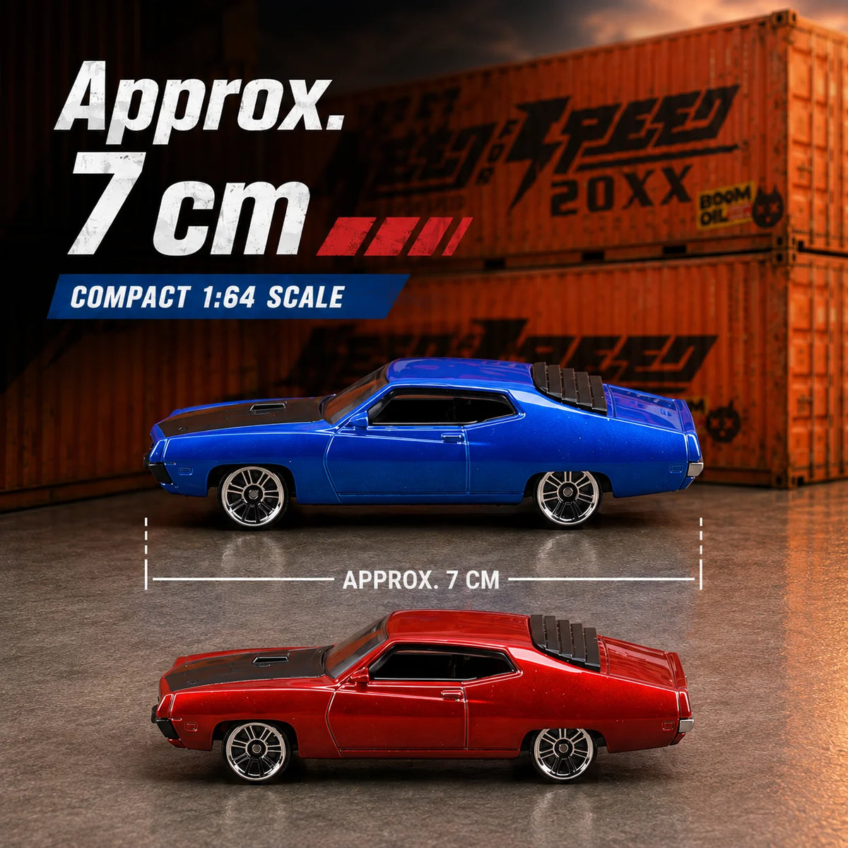 CCA 1:64 Ford Torino Cobra Sedan Miniature Model MSZ 3" Alloy Toy Car Vehicle Free Wheels Diecast Collection Gift for Boyfriend