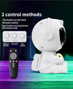 LED Star Galaxies Projector Night Light Astronaut Starry Sky Bedroom Room Decor Children's Gift - LED Atmosphere Creating Lamp