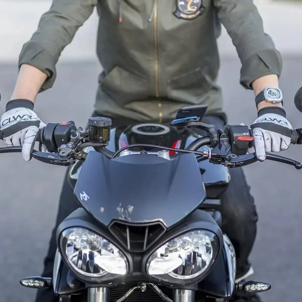 1set Motorcycle, Bicycle Handle, Mobile Phone Holder, Detachable 360 ° Rotating Shock-absorbing Mobile Phone Holder