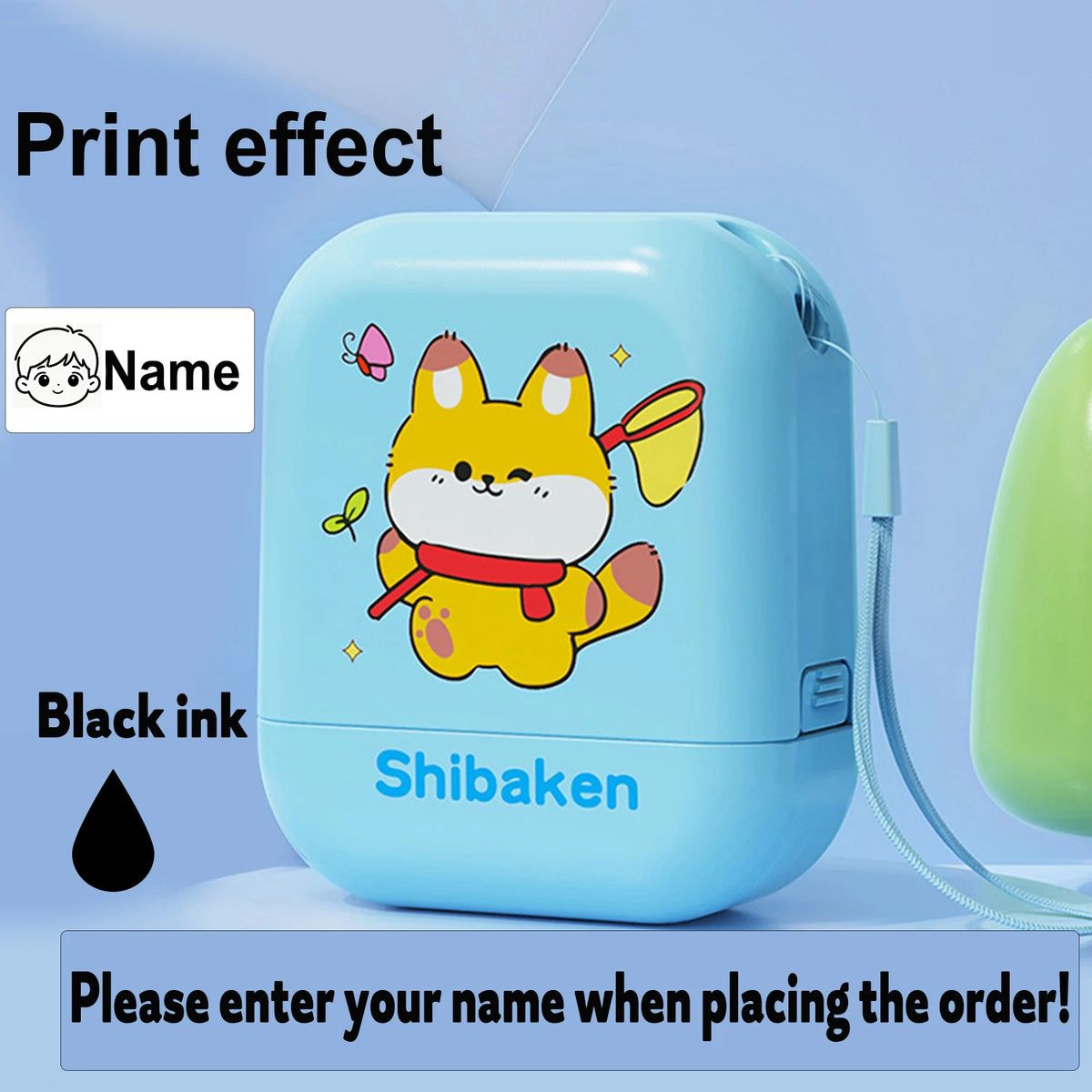 Personalized Cute Name Stamp Waterproof Clothing Label for Kids Self Ink Stamp for Kindergarten School Bags Custom Stamp