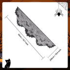 1pc Halloween Lace Mantel Scarf Spider Web Ghost Edge Fireplace Table Runner Decor, Party Atmosphere Decorative Tablecloth