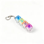 LED Light Keyboard Keychain Fidget Toy Clickable Button Stress Relief Portable Desk Accessory Office Decor Gift  Anxiety Relief