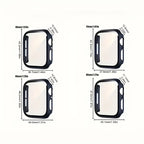 Tempered Glass+cover For Apple Watch Case Accessories 45mm 41mm 44mm 40mm 42mm Screen Protector Apple watch serie 9 4 5 6 SE 7 8