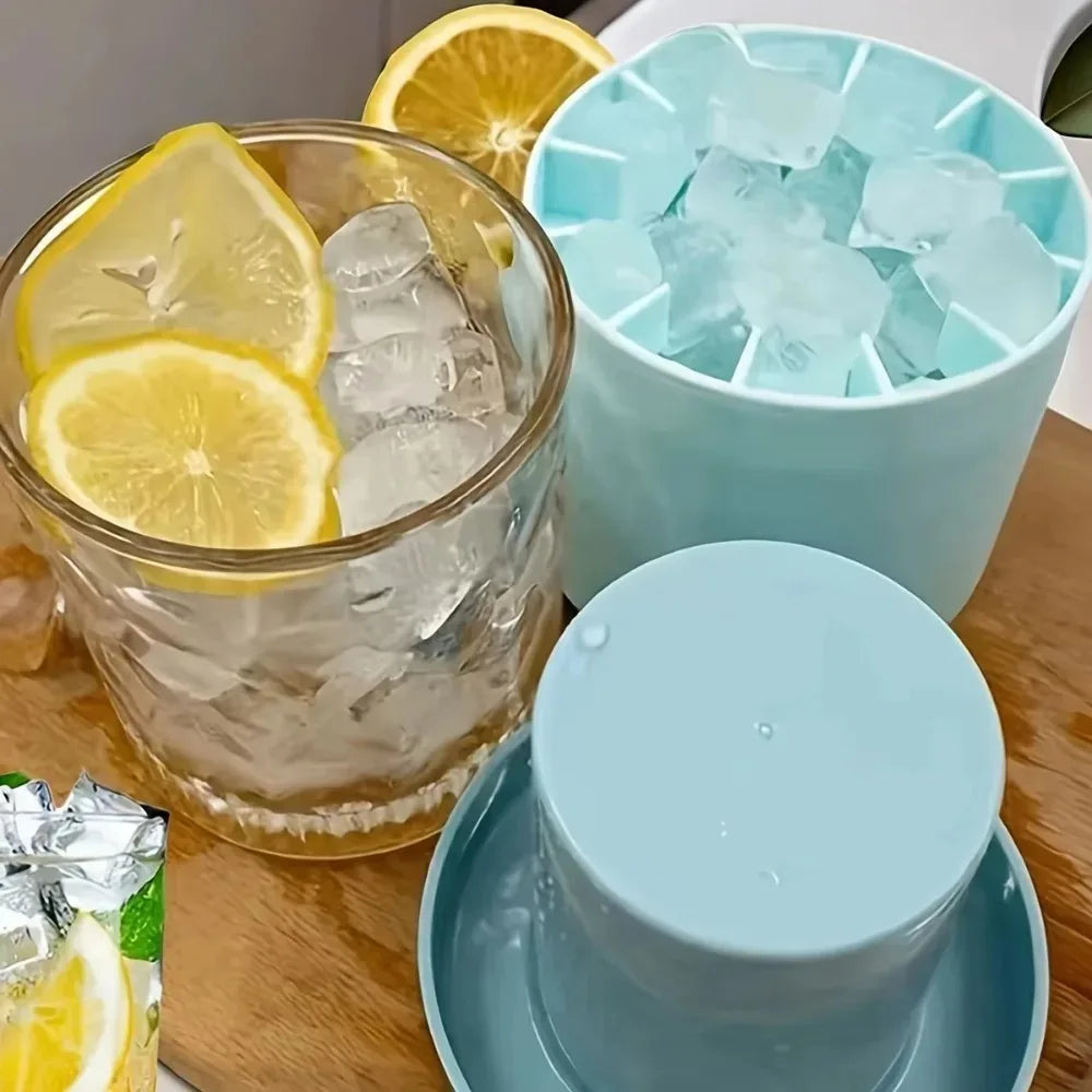 Silikon Eiswürfelform Rund Eiswürfelbehälter Sommer DIY Kühlschrank Gefrierfach Eismaschine Kreative Eiswürfelform Barzubehör