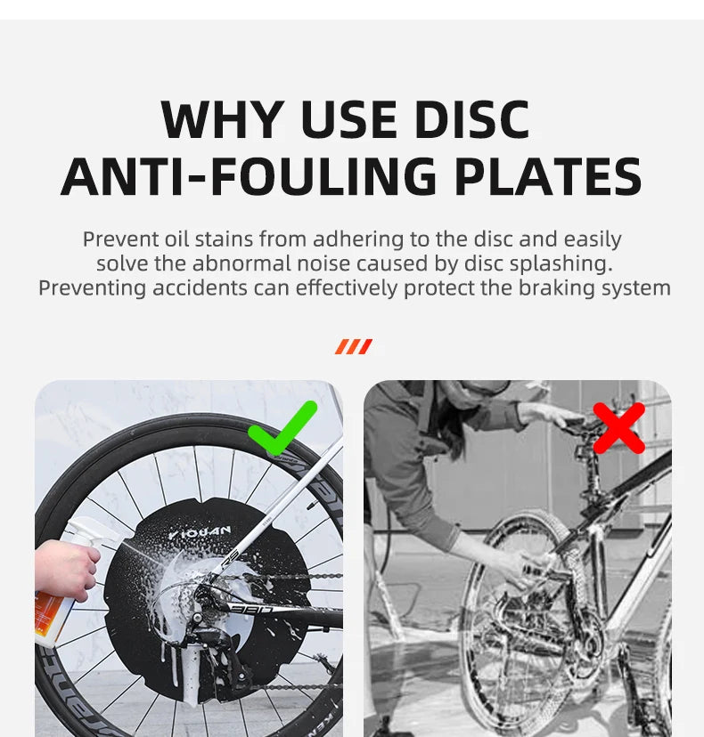 Anti-fouling Motorcycle Washing Disc Brake Cleaning Protection Cover Ultralight Bicycle Washing Disc Guard Bike Accessories