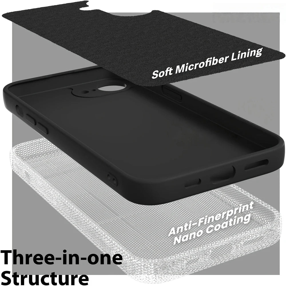 Original Liquid Silicone Case for iPhone 17 16 15 14 13 Pro Max 17Pro 16Pro Shockproof Soft Bumper Cases Cover Phone Accessories