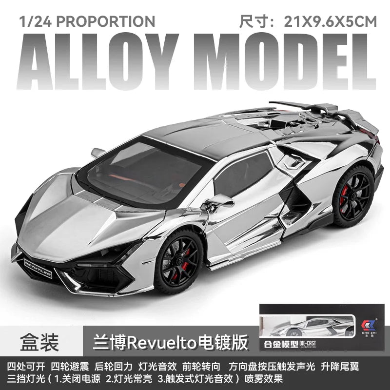 1:24 Lamborghini Revuelto Super Sports Car Alloy Metal Diecast Model Car Ornament Decoration Collectibles Kids Toy Birthday Gift