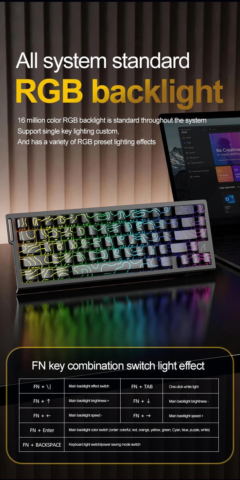 ATTACK SHARK X68HE X68Pro He Magnetic Mechanical Keyboard for Pro Gaming 0.01mm Rapid Trigg 8000Hz SOCD/Rs 0.125ms 128K Rate