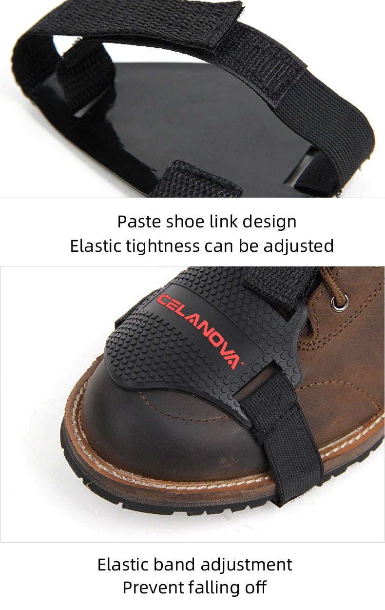 Motorcycle Universal Shifter Anti-Slip Pad-Heavy-Duty Rubber Boot Cover-Adjustable Protective Shoe Cover for Safe Gear Shifting