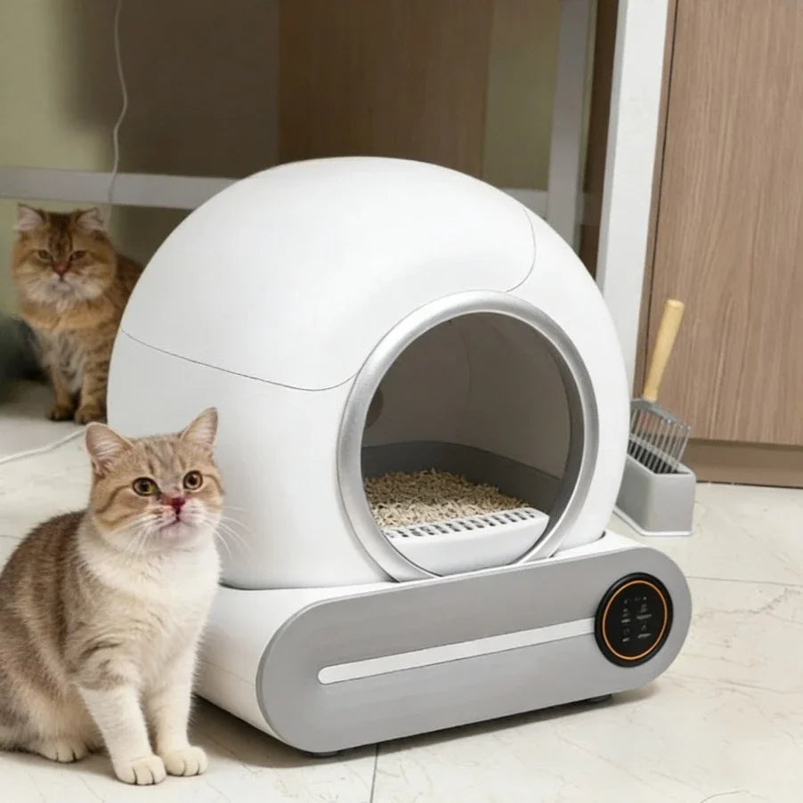New  65L Automatic Smart Cat Litter Box Self Cleaning Fully Enclosed Large Cat Toilet Litter Tray