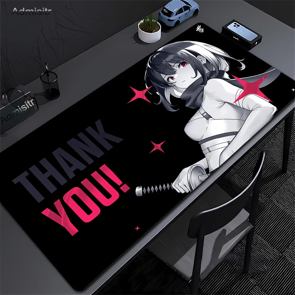 Anime Mask Girl Mouse Pad YUki Aim Gaming Speed Mouse Mat Game Premium Mousepad Gamer E-Sports Desk Mat Computer Keyboard Mats