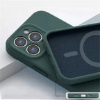 Magnetic Liquid Silicone Case For Iphone 14 13 12 Mini 11 Pro Max X Xs Xr Apple Magsafe Original Magnet Camera Precision Hole