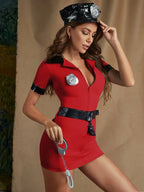 Blue Erotic Police Officer Halloween Costume Woman Sexy Cop Outfit Anime Adult Cosplay Dress Nighclub Party Policewoman Uniform