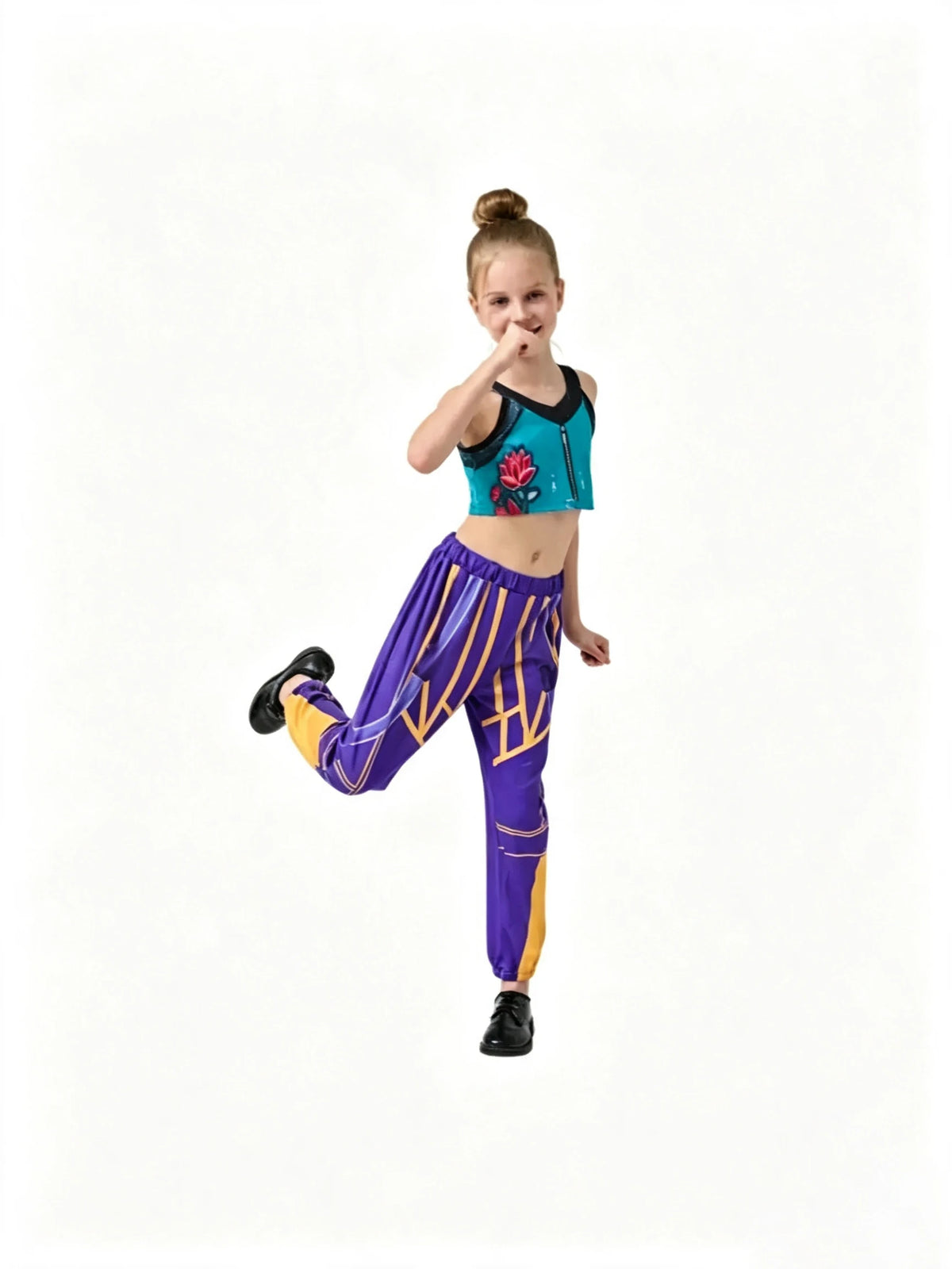2026Spring Summer Girl Cosplay Singer Fashion Clothes Stage Performance 3PCS Set Children Show Halloween Carnival Party Costume