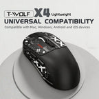 Wireless Mouse Bluetooth 5.4 2.4G Type-C Tri-Mode Rechargeable Gaming Mouse 8000 DPI 1000Hz Lightweight 58g RGB Mouse for PC Laptop Phone Tablet