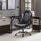 MCQ Gaming Chair Ergonomic Office Chair with Swivel Rolling Adjustable PU Leather Racing Chair Flip-up Armrest For Furniture