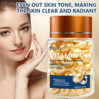 Vitamin C+E Serum Capsules, Single-Use Essence Capsules, Hydrating and Moisturizing Facial Skin 60 Capsules/Bottle - 1 Bottle