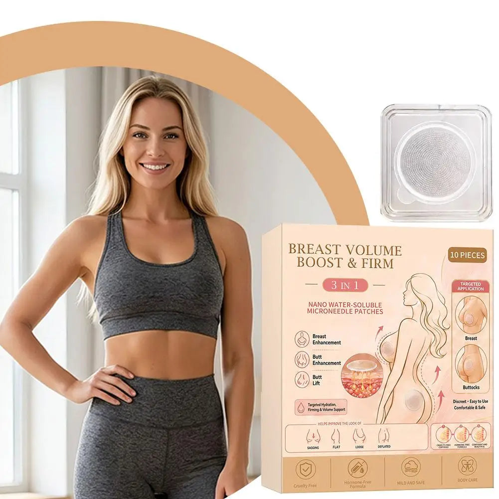 Breast Volume Boost Firm Patches 3 in 1 Nano Water Soluble Microneedle Body Care for Breast Butt Lift Targeted Hydration